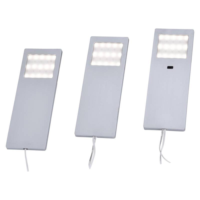Paul Neuhaus LED-Unterbauleuchten Helena Silber 3er-Set von PAUL NEUHAUS