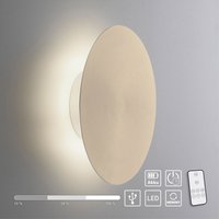 LED Wandleuchte AKKU PUNTUA, Akkubetrieb, Klettverschluss, messing matt von PAUL NEUHAUS