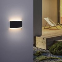 Paul Neuhaus LED Wandleuchte Elsa in Anthrazit 2x6,5W 600lm IP65 - black von PAUL NEUHAUS