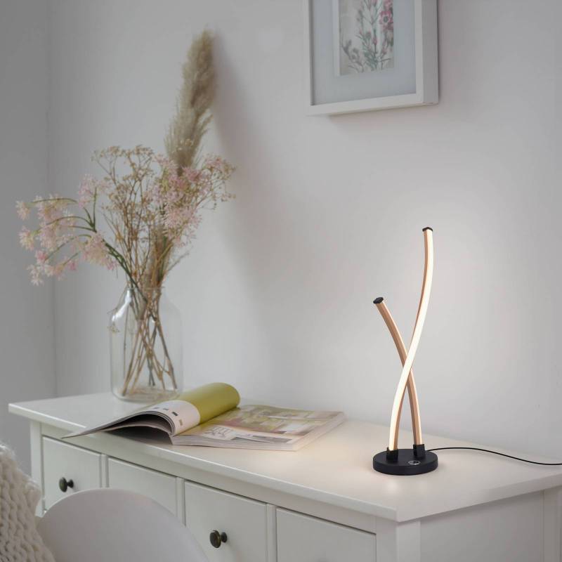 Paul Neuhaus LED-Tischlampe Polina, gold, Metall, dimmbar von PAUL NEUHAUS