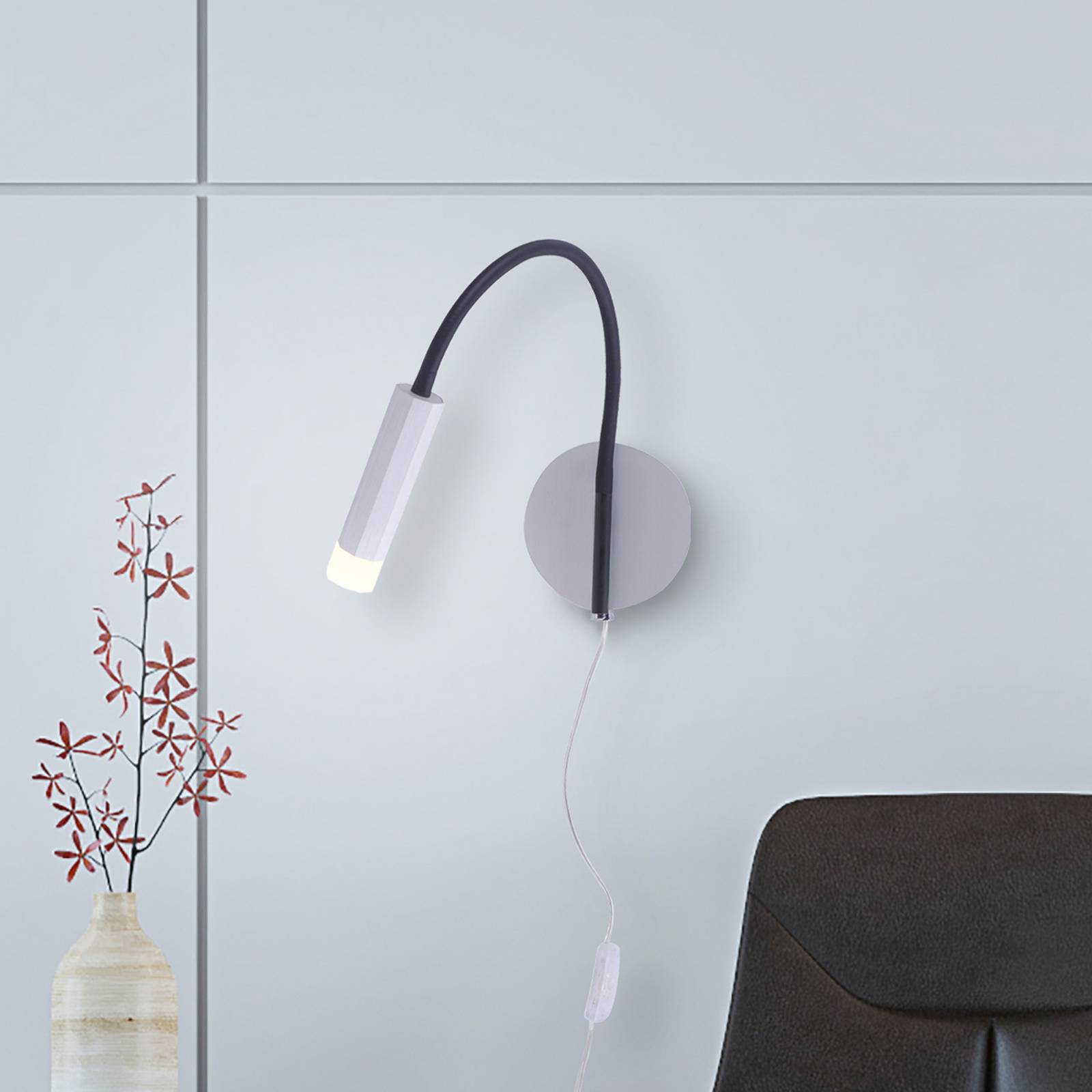 PURE Gemin LED-Wandleuchte silber von Pure