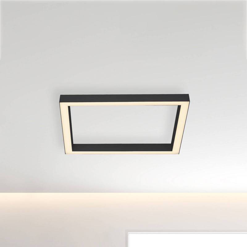 PURE Lines LED-Deckenleuchte quadratisch anthrazit von Pure