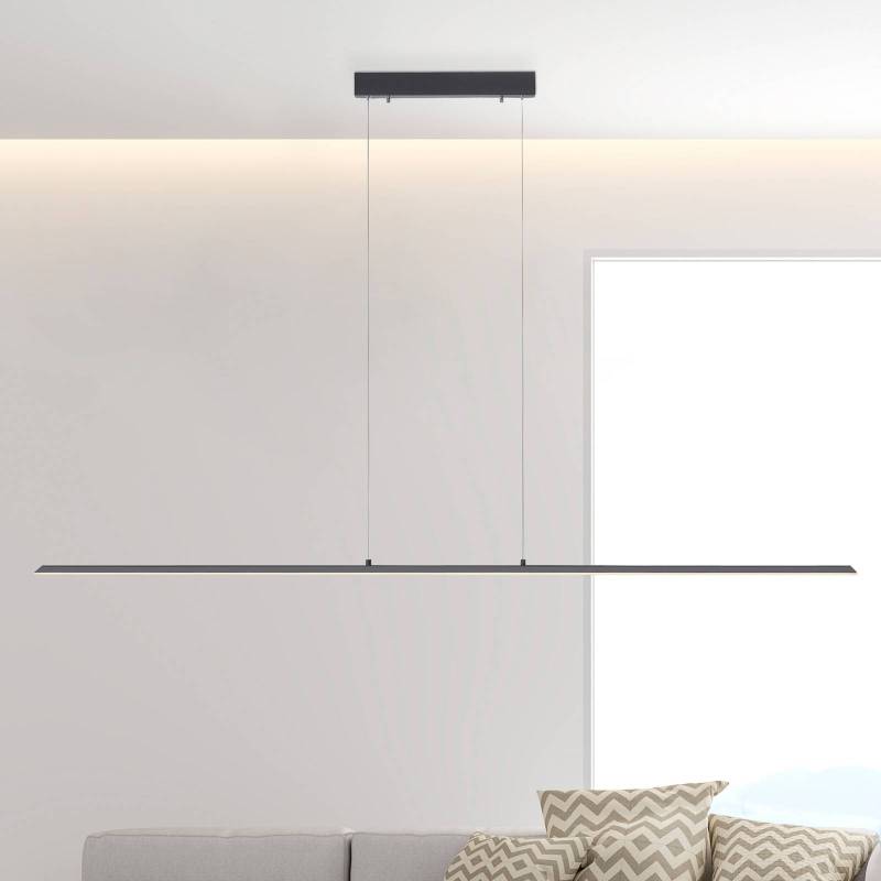 PURE LED-Hängeleuchte Lite, anthrazit, 160 cm, CCT, dimmbar von Pure