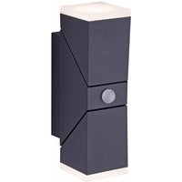 Paul Neuhaus Ryan PIR Bewegungsmelder Außen Up Down Wandleuchte Anthrazit 2x 5W LED 3000K IP54 Paul Neuhaus Ryan PIR Bewegungsmelder Außen Up Down Wandleuchte Anthrazit 2x 5W LED 3000K IP54 von PAUL NEUHAUS