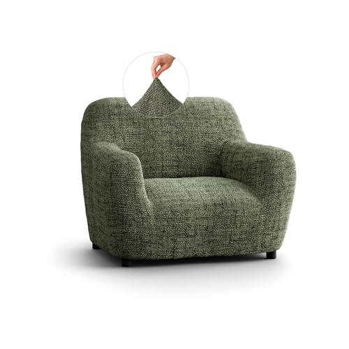 Paulato - Sesselbezug Strech, Sessel Überzug, Sofabezug 1 Sitzer, Mikrofasergewebe, WavyTech-Technologie - Kollektion Fantasie Vittoria, Made in Italy - Vittoria Grün von PAULATO BY GA.I.CO.