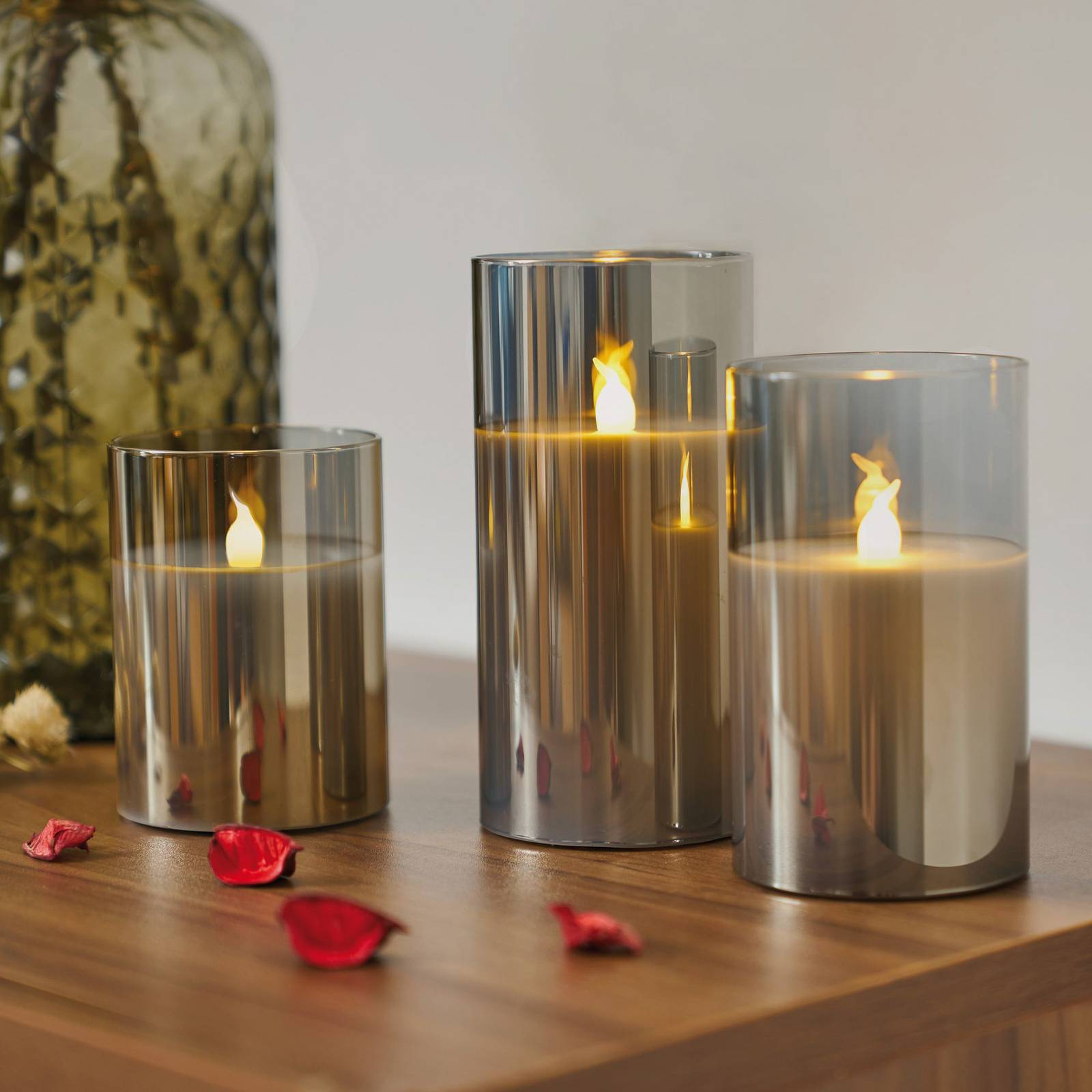 Pauleen Classy Smokey Candle LED-Kerze 3er Set von Pauleen