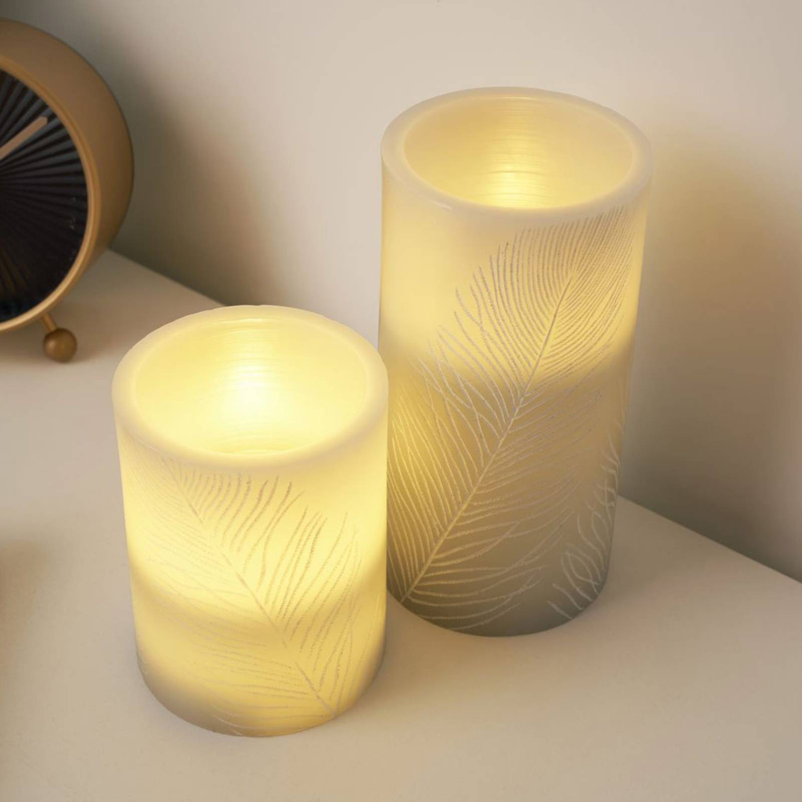 Pauleen Cosy Feather Candle LED-Kerze 2er Set von Pauleen