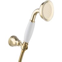 Paulgurkes - Brausegarnitur Retro Handbrausen Set gold Brause Halter Schlauch Paulgurkes - Brausegarnitur Retro Handbrausen Set gold Brause Halter Schlauch von PAULGURKES