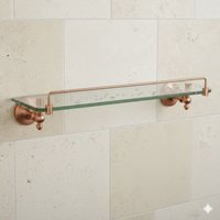 Paulgurkes - Kupfer Glasablage Bad-Accessoire Nostalgie retro Duschablage Regal von PAULGURKES