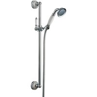 PaulGurkes Duschstange Retro Nostalgie Chrom mit Keramik Handbrausen-Set Brausestange von PAULGURKES