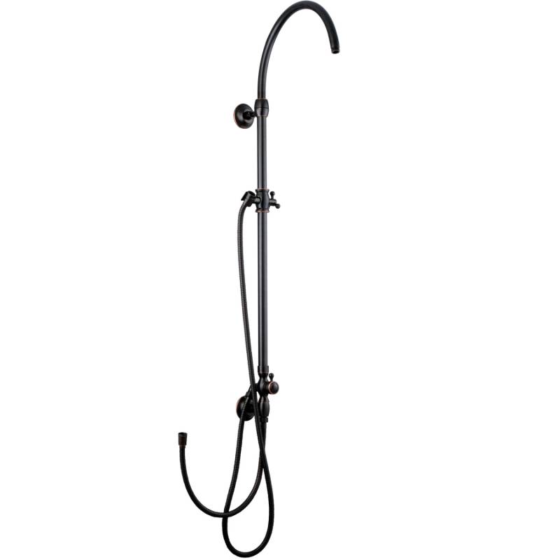 PaulGurkes Duschsystem Nostalgie Schwarz Retro Gestänge mit Schläuchen PaulGurkes Duschsystem Nostalgie Schwarz Retro Gestänge mit Schläuchen von PAULGURKES