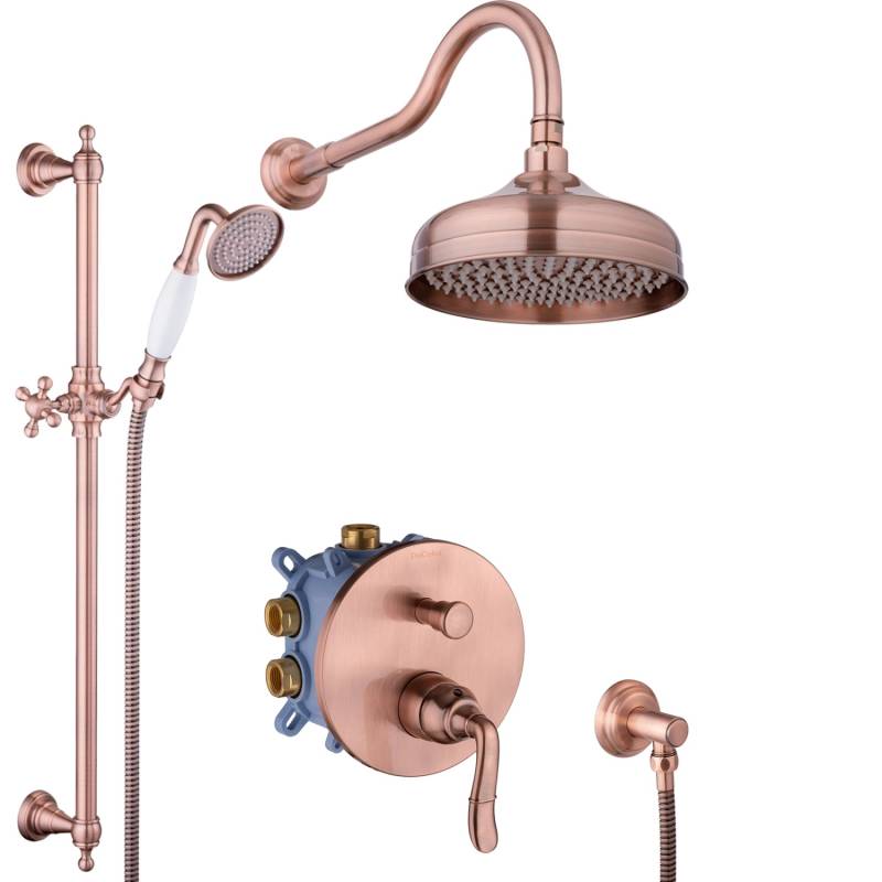 PaulGurkes Kupfer Duschsystem Antik Nostalgie Dusch-Set Unterputz Regendusche PaulGurkes Kupfer Duschsystem Antik Nostalgie Dusch-Set Unterputz Regendusche von PAULGURKES