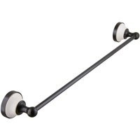 PaulGurkes Nostalgie Retro Handtuchstange schwarz Keramik Handtuchhalter von PAULGURKES