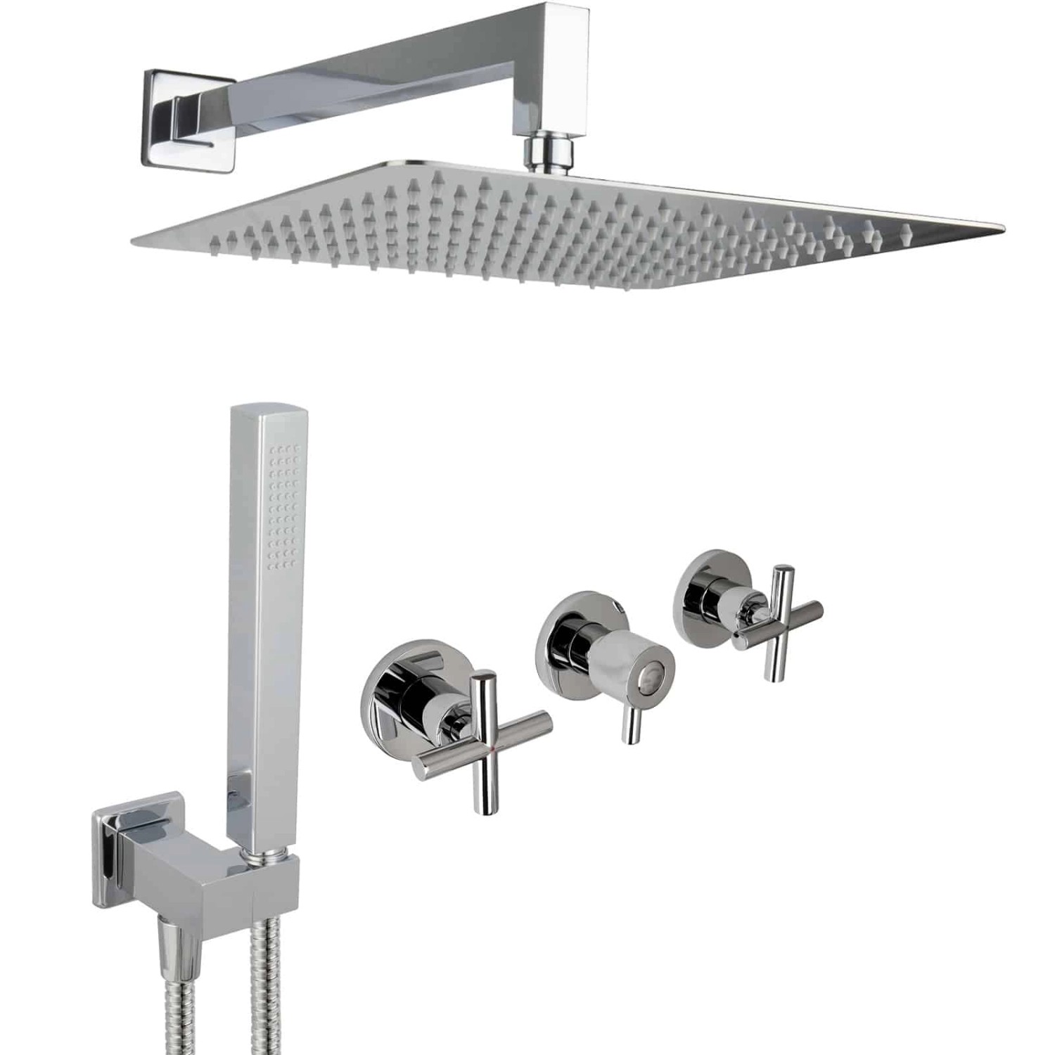 PaulGurkes Regendusche 30cm unterputz mit Wandarm Komplett Set Messing PaulGurkes Regendusche 30cm unterputz mit Wandarm Komplett Set Messing von PAULGURKES
