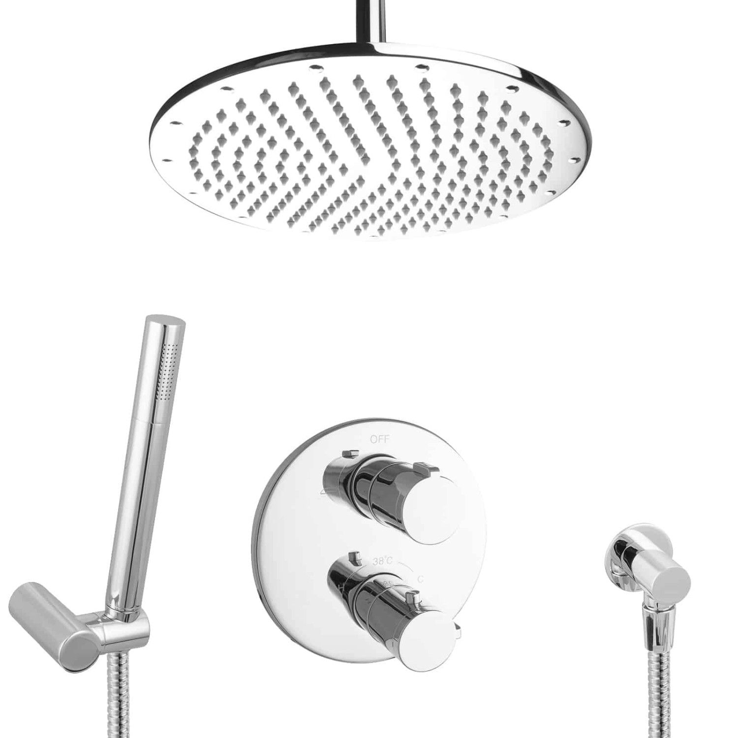 PaulGurkes Regendusche Duschsystem unterputz Messing 30cm Thermostat Deckenmontage PaulGurkes Regendusche Duschsystem unterputz Messing 30cm Thermostat Deckenmontage von PAULGURKES