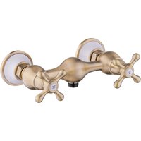 Bronze Duscharmatur Messing Antik Zweigriffmischer Retro - Paulgurkes von PAULGURKES