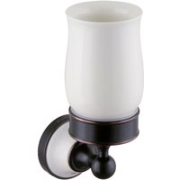 Paulgurkes - Nostalgie Retro Zahnputzbecher Keramikbecher schwarz Landhausstil von PAULGURKES