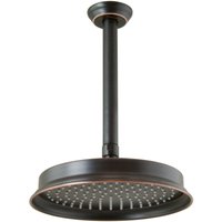 Paulgurkes - Regendusche Retro Schwarz Nostalgie mit 20cm Deckenarm Duschkopf von PAULGURKES