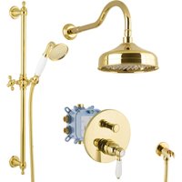 Paulgurkes - Regendusche Set Unterputz Gold Duschsystem Luxus Dusche Komplett von PAULGURKES