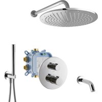Paulgurkes - Unterputz Duschsystem 3-Wege für Badewannen mit Thermostat Mischbatterie Fertigmontage von PAULGURKES