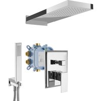 Wasserfall Dusche-Set Duschsystem Regendusche Eckig - Paulgurkes von PAULGURKES
