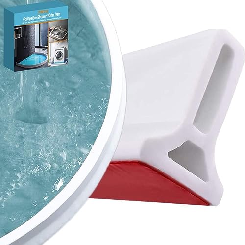 Schwallschutzleiste Dusche Faltbare 2 M + wasserdichtem Kleber 120 m- Wasserstopper Dusche Gebogen Duschabsperrung für Küche, Toilette, Duschabtrennung von PAUPA