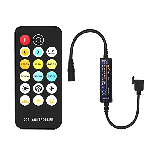 PAUTIX Funk-Ferndimmer für CCT COB LED-Lichtleiste，CCT RF-Ferndimmer CCT COB LED-Streifen 2700k-6500k von PAUTIX