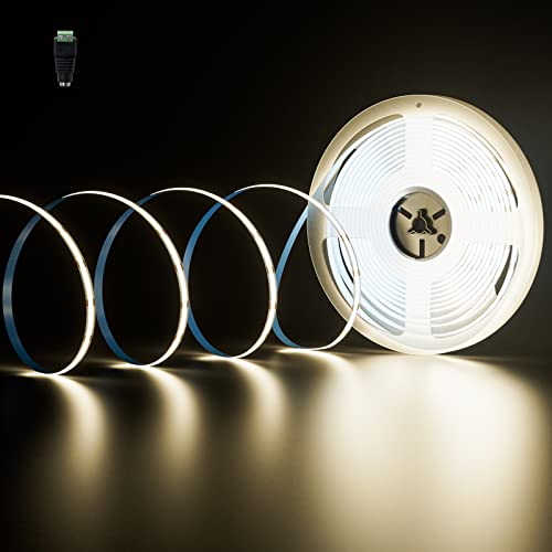 PAUTIX COB LED Streifen Naturweiß 4000K,10m 4800LEDs DC24V LED Strip Light,LED Band CRI93+ für Schlafzimmer Küche DIY Beleuchtungsprojekt (Netzteil nicht enthalten) von PAUTIX