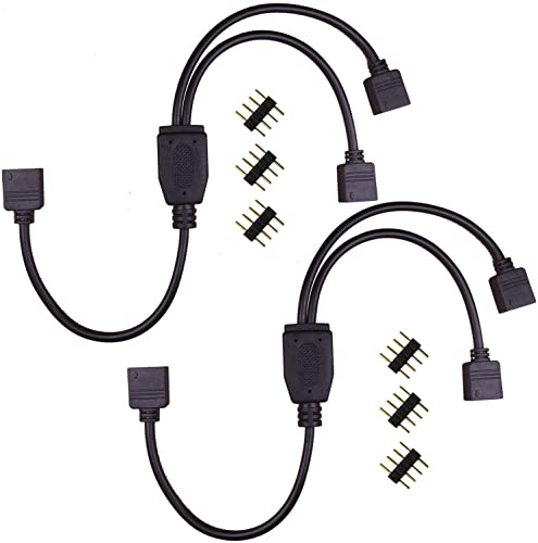 PAUTIX 2pcs 4 pin 1 zu 2 LED Steifen Splitter kabel,4 Pin Connector for CCT COB led strip RGB LED Band Eckverbinder Stecker LED Strip Anschlusskable PAUTIX 2pcs 4 pin 1 zu 2 LED Steifen Splitter kabel,4 Pin Connector for CCT COB led strip RGB LED Band Eckverbinder Stecker LED Strip Anschlusskable von PAUTIX