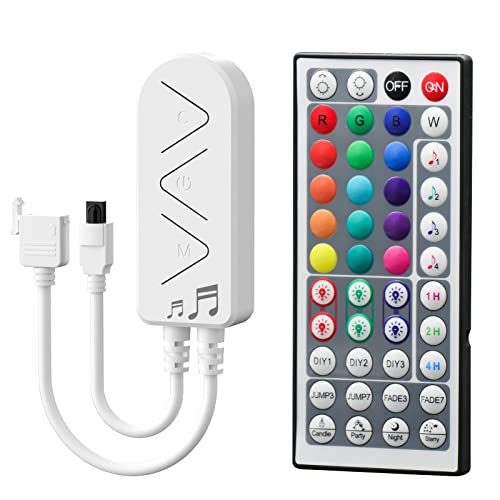 PAUTIX RGB LED Controller 44-Tasten,LED Fernbedienung IR Remote Kontrolleur für RGB LED Streifen COB SMD 5050&3528 von PAUTIX