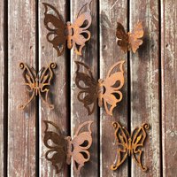 Rostiger Schmetterling An Der Wand, Metall-Wanddekor, Boho-Wandkunst, Rustikale Dekoration, Wohnkultur, Gartendekoration, Feengarten von PAVAceramics