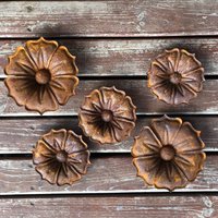 5Er Set Rusty Blumen Wandbehang, Wanddekor, Home Decor, Terrasse Dekoration von PAVAmetaldecor