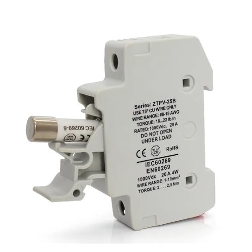 Solar PV Fuse 2/3/5/8/10/12/15/20/30A 1000VDC 10x38 gPV with Solar Inline Fuse Holder for System Protection BX0234/6(3 Years) von PAVQWVBP