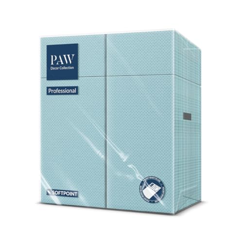 PAW - Besteckservietten aus Softpoint (32 x 38 cm 1/8 Bestecktasche) | 50 Stück | Perfekt für Pubs, Hotels oder Cafés | Serviettentaschen für Besteck | Azzurro von PAW Decor Collection