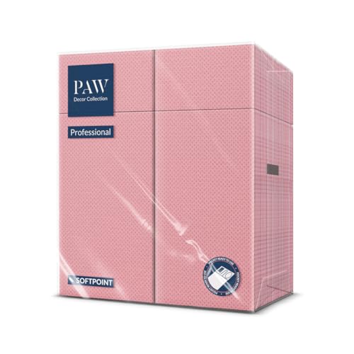PAW - Besteckservietten aus Softpoint (32 x 38 cm 1/8 Bestecktasche) | 50 Stück | Perfekt für Pubs, Hotels oder Cafés | Serviettentaschen für Besteck | Rosa von PAW Decor Collection