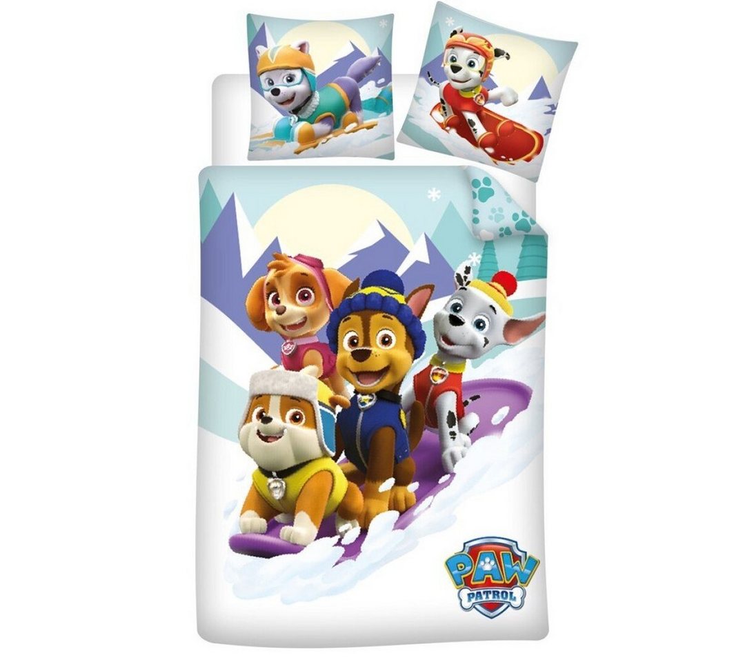 Bettwäsche Paw Patrol Chase Kinder Flanell Bettwäsche Set, PAW PATROL, 2 teilig, Deckenbezug 135-140x200 cm Kissenbezug: 65X65 cm von PAW PATROL