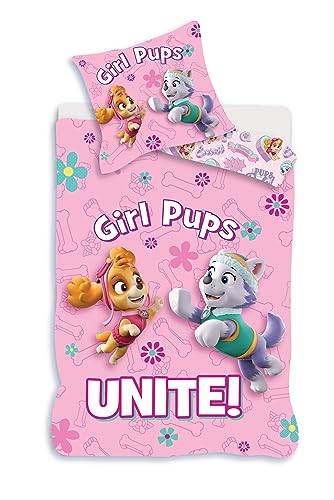 PAW PATROL Baby Bettwäsche-Set rosa 100 x 135 und 40 x 60 cm von PAW PATROL