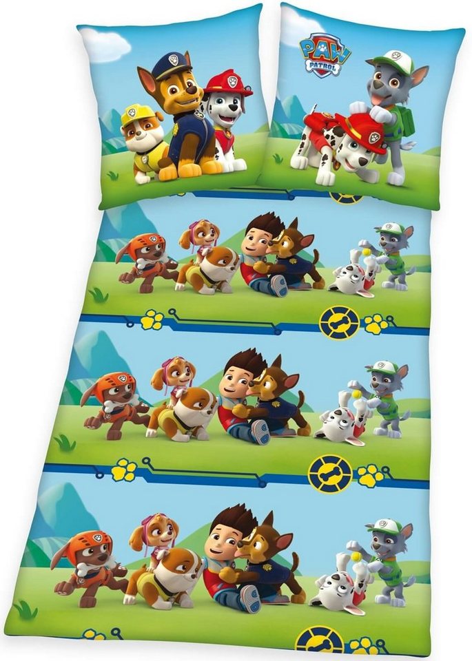 Kinderbettwäsche Herding PAW Patrol - Bettwäsche-Set, 135x200 & 80x80, PAW PATROL, Baumwolle, 100% Baumwolle von PAW PATROL