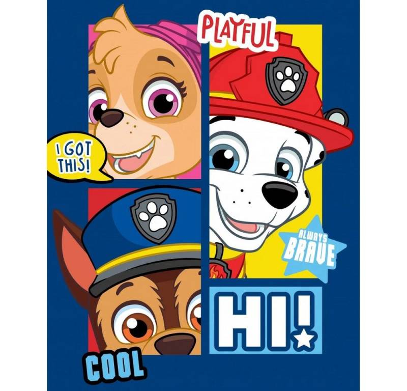 Kinderdecke Paw Patrol Fleecedecke Serie Warm Kuscheldecke Chase Skye 140x100cm, PAW PATROL von PAW PATROL