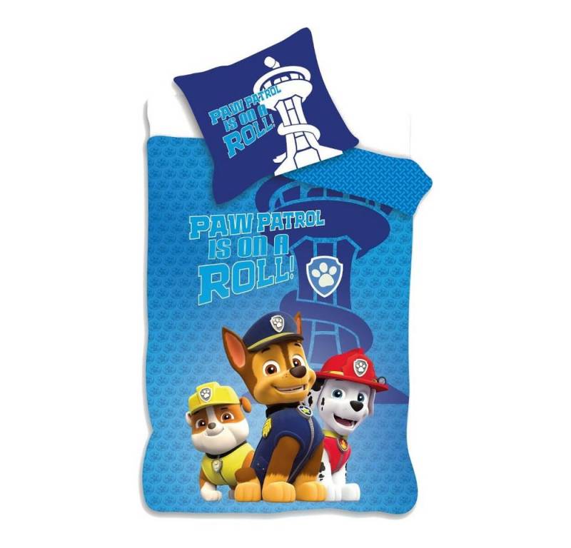 PAW PATROL Babybettwäsche PAW Patrol Baby- Bettwäsche "on Roll", 100x135cm von PAW PATROL