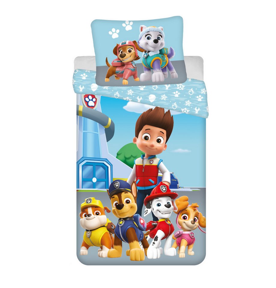 PAW PATROL Babybettwäsche Wendebettwäsche Paw Patrol Größe: 140x200 cm, Kissen 70x90 cm, Baumwolle, 2 teilig von PAW PATROL