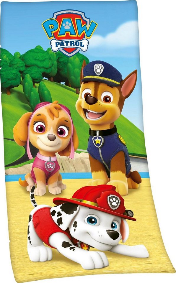 PAW PATROL Badetuch Paw Patrol, Velours (1-St), mit niedlichem Motiv von PAW PATROL