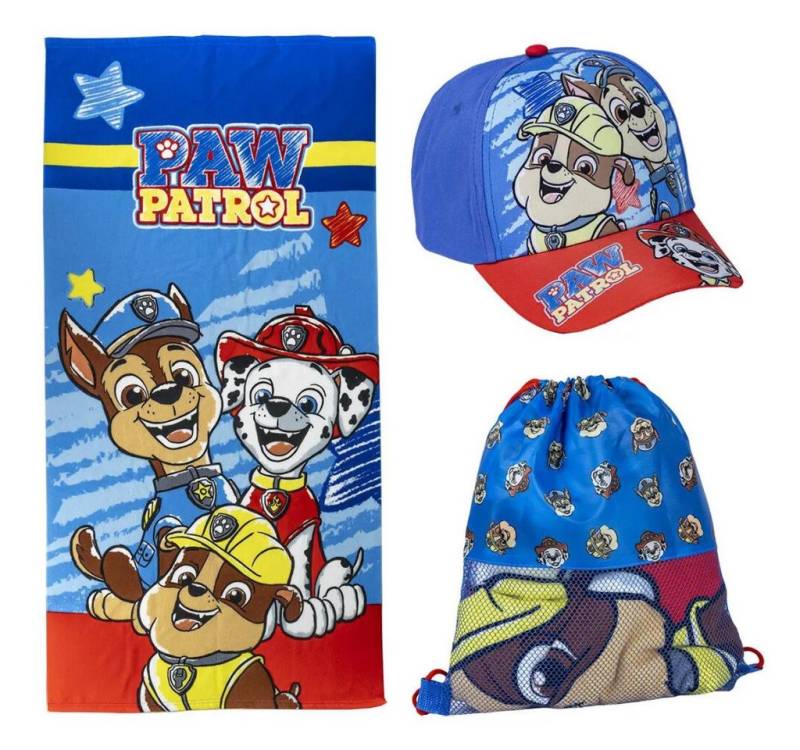 PAW PATROL Badetuch Paw Patrol Buddies Handtuch-, Sportbeutel- und Baseballcap-Set, 100% Polyester (1-St), Set für die Kinder Badetuch von PAW PATROL