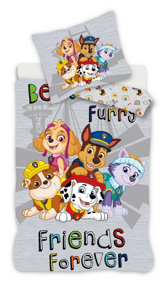 PAW PATROL Bettwäsche Paw Patrol Grey Bettwäsche Set 140x200 cm Mikrofaser, 100% Polyester PAW PATROL Bettwäsche Paw Patrol Grey Bettwäsche Set 140x200 cm Mikrofaser, 100% Polyester von PAW PATROL