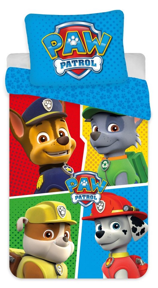 PAW PATROL Bettwäsche Paw Patrol Mikrofaser Bettwäsche 140×200/70×90 cm, 100% Polyester von PAW PATROL