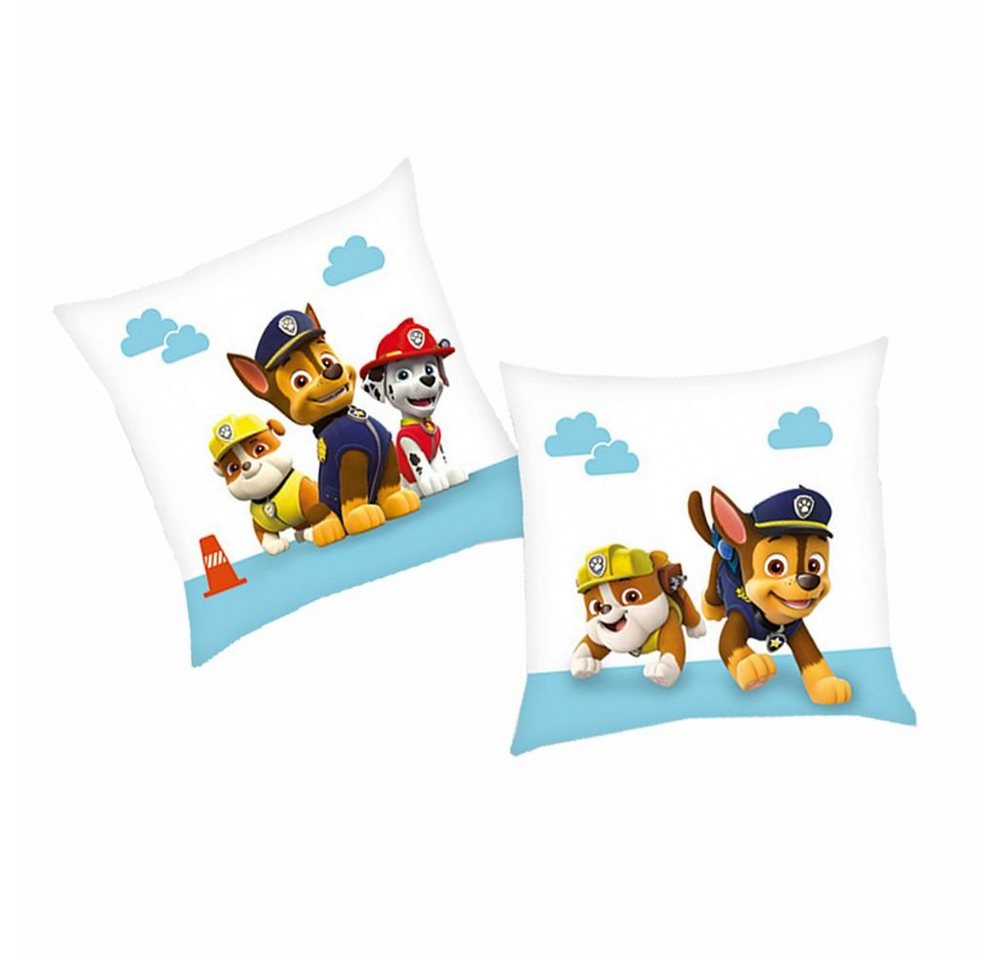 PAW PATROL Dekokissen Helden Kinder Deko-Kissen 40 x 40 cm Paw Patrol Wende-Motiv von PAW PATROL