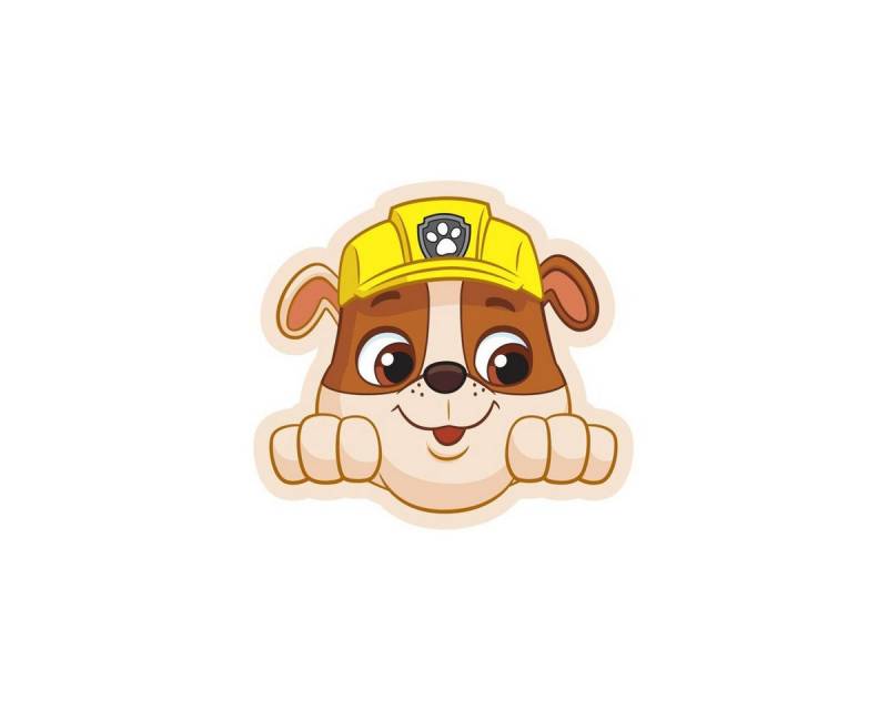 PAW PATROL Dekokissen Paw Patrol Rubble Kissen 40x37cm – Velours Kinder Dekokissen von PAW PATROL
