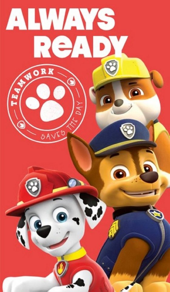 PAW PATROL Handtücher Paw Patrol Duschtuch Badetuch Strandtuch 70 x 120cm, (1 Duschtuch, 1-St), Langlebig von PAW PATROL