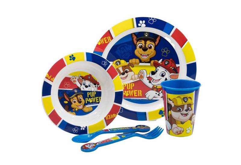PAW PATROL Kindergeschirr-Set Paw Patrol Kinder Geschirr-Set 5 teilig Becher Teller Schüssel (5-tlg), 1 Personen, BPA-Frei, Besteck von PAW PATROL