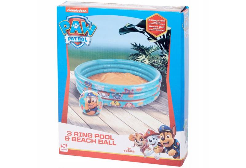 PAW PATROL Pool Sambro Kinderpool + Ball Paw Patrol Chase 100x33cm aufblasbar (1-tlg) von PAW PATROL